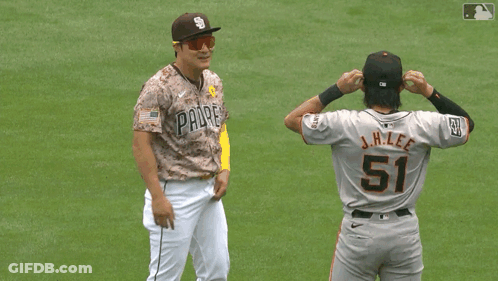 Baseball Player Swinging With SF Logo GIF