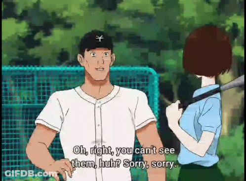 Baseball Player Talking To Girl With Bat GIF