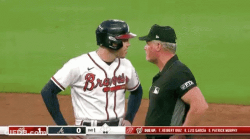 Baseball Player Talking To Referee GIF