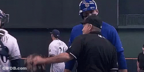 Baseball Player Talking To Referee GIF