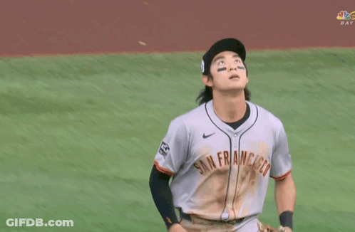Baseball Player Throwing Ball In Front Of Sub Above Sign GIF
