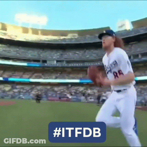 Baseball Player Throwing Ball In Stadium GIF