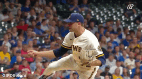 Baseball Player Throwing Ball In We Jersey GIF