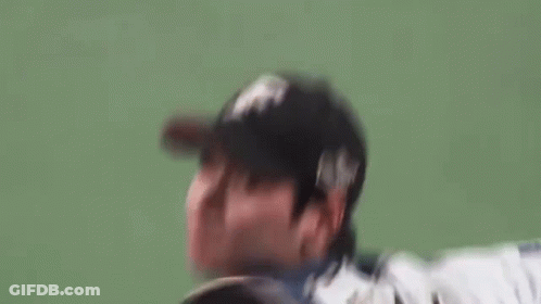 Baseball Player Throwing Ball On Green Field GIF