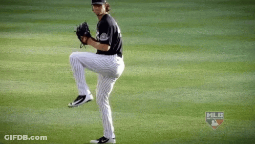 Baseball Player Throwing Ball With MLB Network Logo GIF
