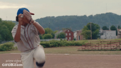 Baseball Player Throwing Ball With Prime Video Arrow GIF