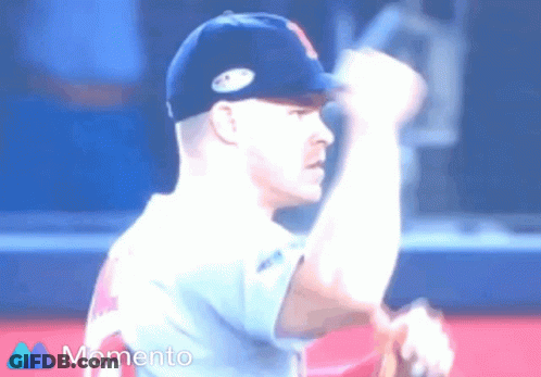 Baseball Player Throws Ball With Momento GIF