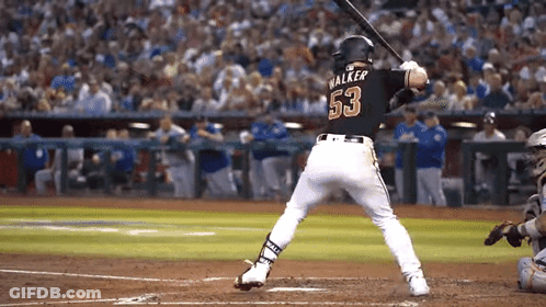 Baseball Player Walker On Jersey Back GIF