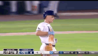 Baseball Player Walking During Pirates Vs Nationals Game GIF