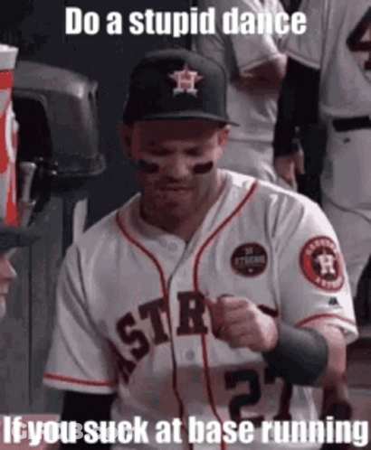 Baseball Player Wearing Astros Jersey GIF