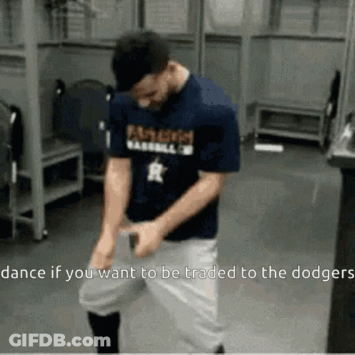 Baseball Player Wearing Astros Jersey And Hat GIF