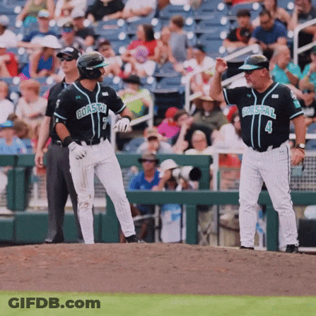 Baseball Player Wearing Coastal Jersey GIF