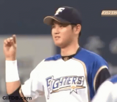 Baseball Player Wearing Fighters Jersey And Hat GIF