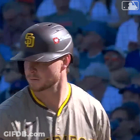 Baseball Player Wearing Helmet With Letter S GIF