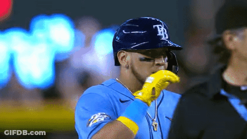 Baseball Player Wearing Helmet With Letter T GIF