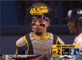 Baseball Player Wearing Helmet With TB GIF