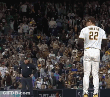 Baseball Player Wearing Miller 22 Jersey GIF