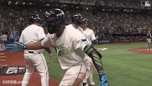 Baseball Player Wearing NL Alls Shirt GIF