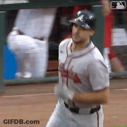 Baseball Player Wearing Number 1 Jersey GIF