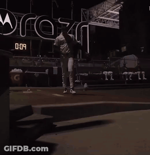 Baseball Player Wearing Number 10 GIF
