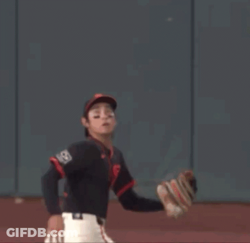 Baseball Player Wearing Number 5 Jersey GIF