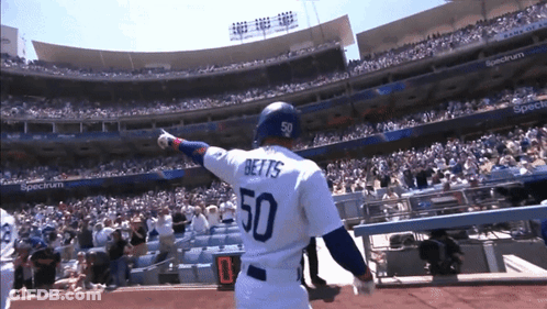 Baseball Player Wearing Number 50 Jersey GIF
