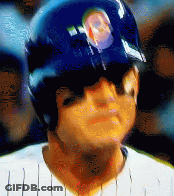 Baseball Player Wearing Skull Helmet GIF