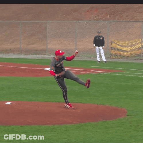 Baseball Player Wearing South Carolina Jersey Standing On Mound GIF
