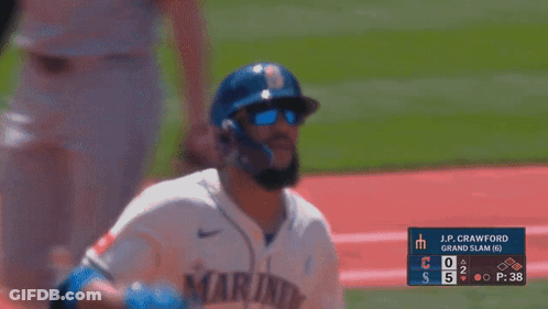 Baseball Player Wearing Sunglasses And Marines Jersey GIF