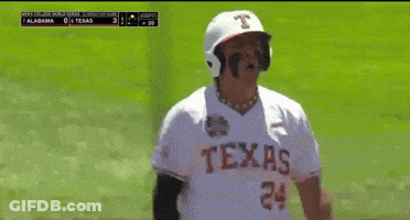 Baseball Player Wearing Texas Jersey GIF