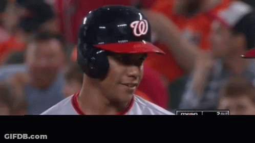 Baseball Player Wearing W Helmet GIF
