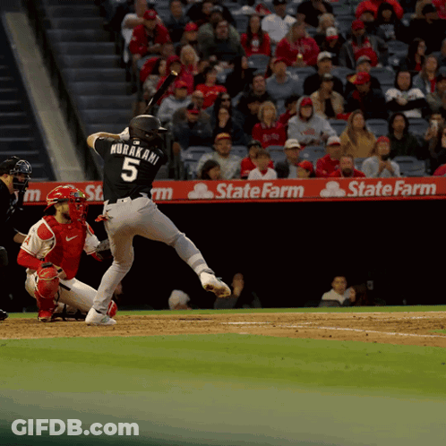 Baseball Player Wearing White Sox Jersey GIF