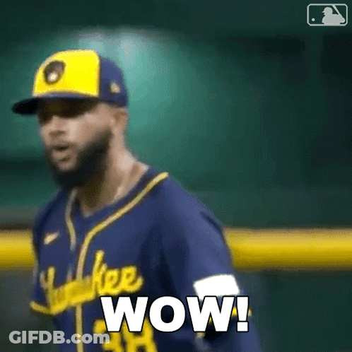 Baseball Player Wearing Wow Jersey GIF