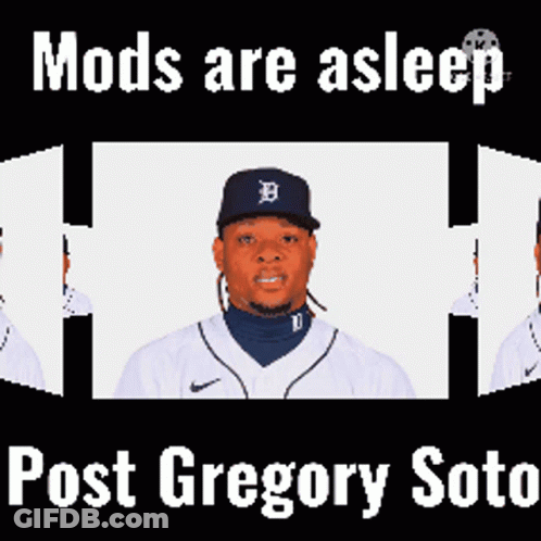 Baseball Player With Caption Mods Are Asleep GIF