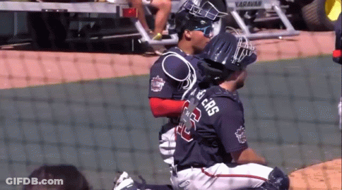 Baseball Player With Cris On Shirt GIF