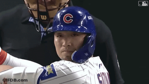 Baseball Player With Helmet Letter C GIF