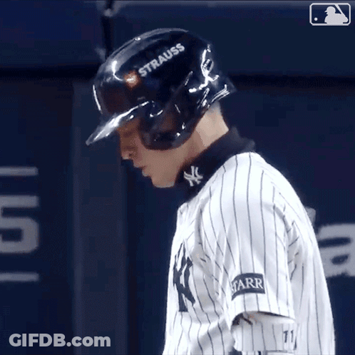 Baseball Player With Helmet Saying Strauss GIF