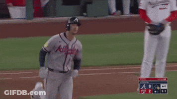 Baseball Player With Letter A On Shirt GIF