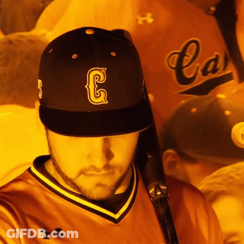 Baseball Player With Letter G On Cap GIF
