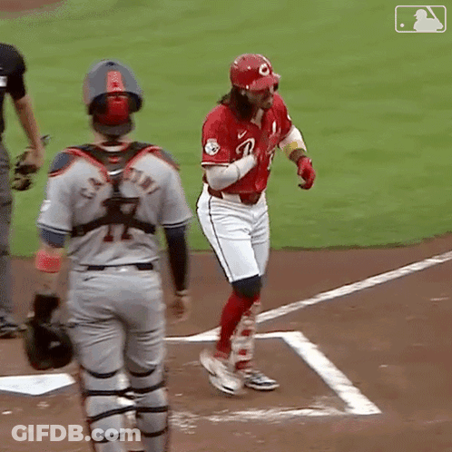 Baseball Player With Letter R On Jersey GIF