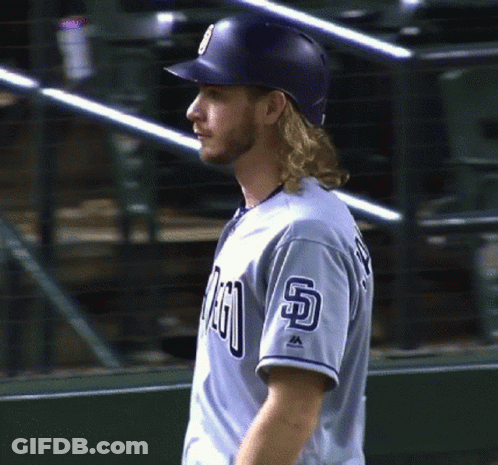 Baseball Player With Letter S On Sleeve GIF