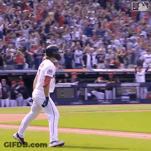 Baseball Player With M On Shirt Walking GIF