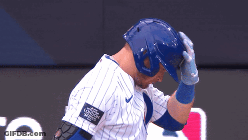 Baseball Player With MLB World Series Patch GIF