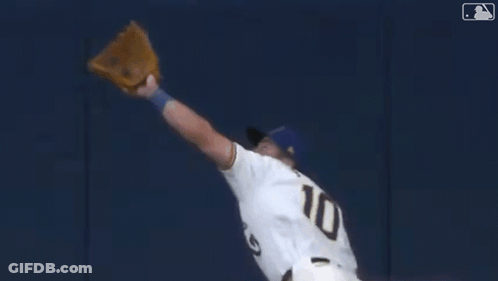 Baseball Player With Number 10 On Jersey GIF