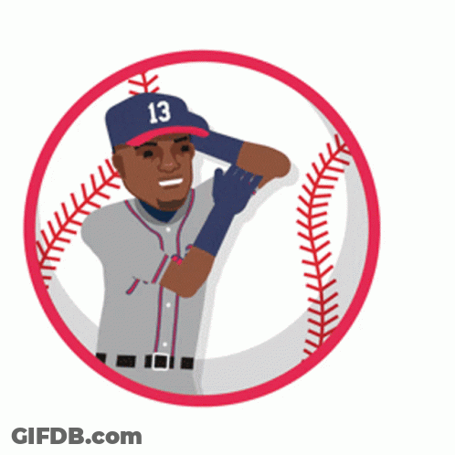 Baseball Player With Number 13 GIF