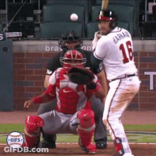 Baseball Player With Number 18 On Jersey GIF