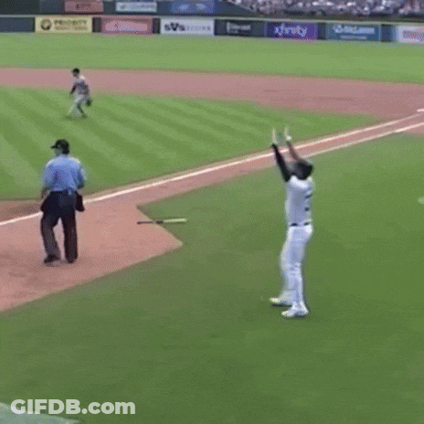 Baseball Player With Number 3 On Jersey GIF