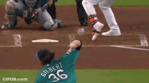 Baseball Player With Number 5 GIF