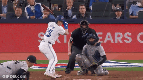 Baseball Player With Number 5 On Shirt GIF