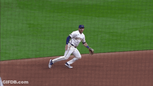 Baseball Player With Number 5 On Shirt GIF